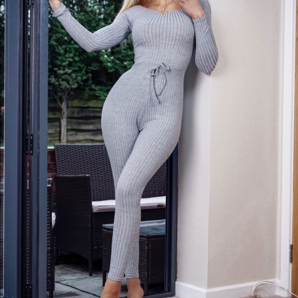 Grey Rib jumpsuit